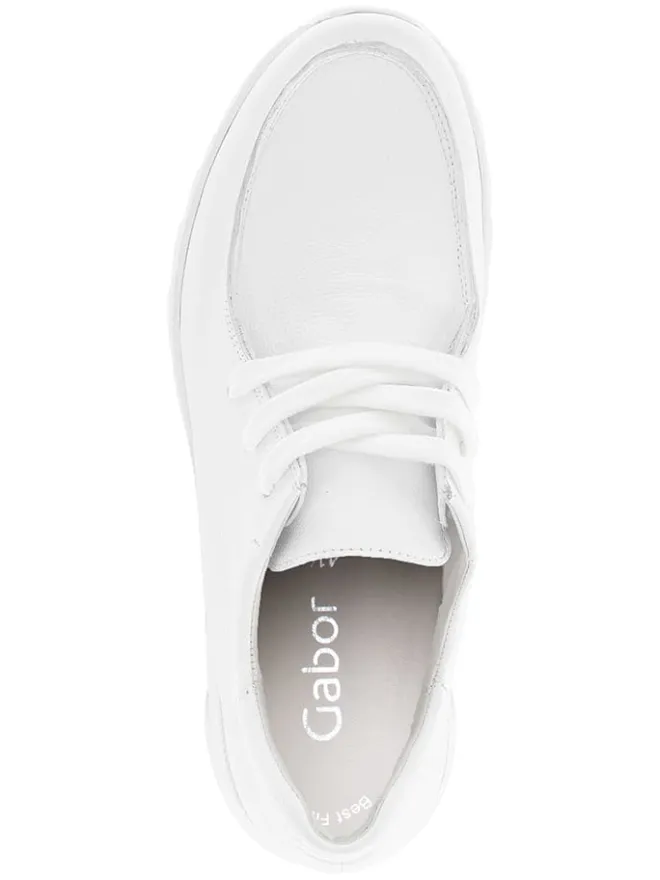 Leder-Sneakers in Weiß>Gabor Discount