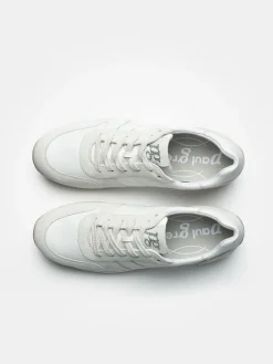 Leder-Sneakers in Weiß><noscript><img width=