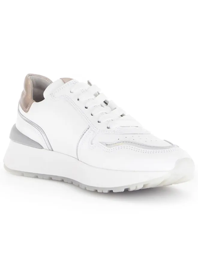 Gabor Sneakers^Leder-Sneakers in Weiß/ Beige