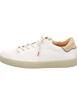 Think! Schnürschuhe^Leder-Sneakers in Weiß/ Beige