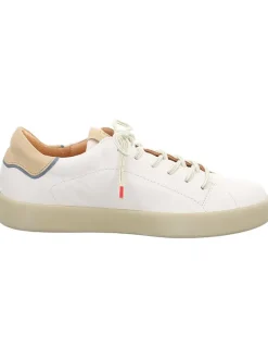 Think! Schnürschuhe^Leder-Sneakers in Weiß/ Beige