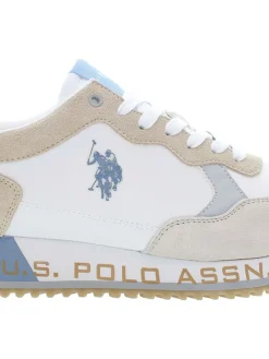 U.S. Polo Assn. Sneakers^Leder-Sneakers in Weiß/ Beige