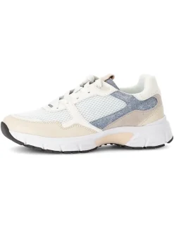 Gabor Sneakers^Leder-Sneakers in Weiß/ Beige/ Hellblau