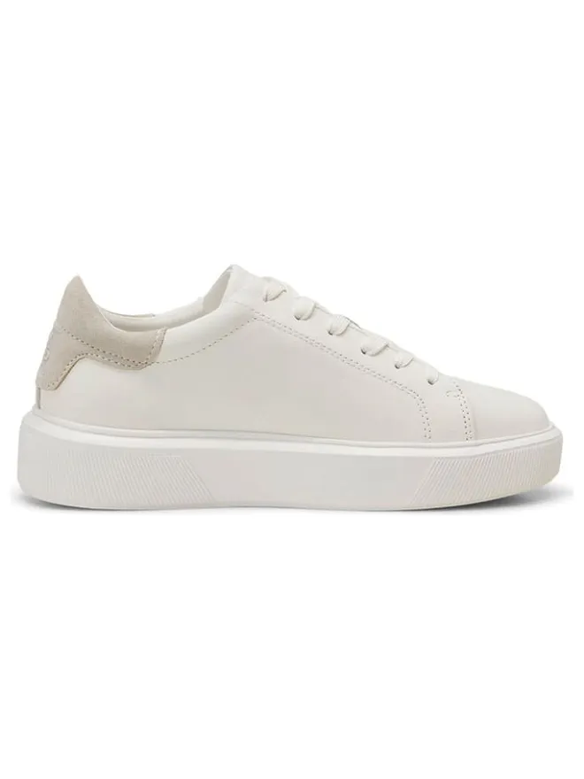 Leder-Sneakers in Weiß/ Beige>Marc O'Polo Shoes Online