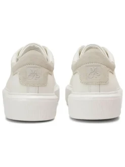Leder-Sneakers in Weiß/ Beige><noscript><img width=