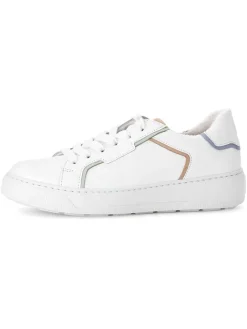 Leder-Sneakers in Weiß/ Bunt><noscript><img width=