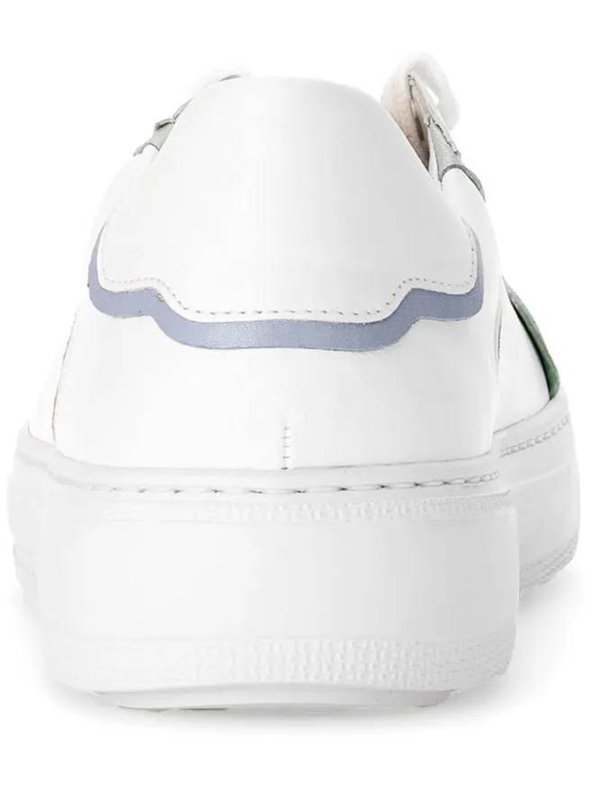Leder-Sneakers in Weiß/ Bunt>Gabor New