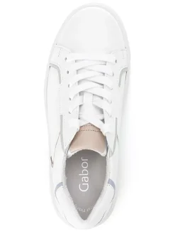 Leder-Sneakers in Weiß/ Bunt><noscript><img width=