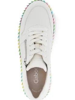 Gabor Sneakers^Leder-Sneakers in Weiß/ Bunt