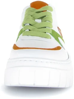 Leder-Sneakers in Weiß/ Bunt><noscript><img width=