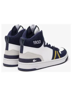 Leder-Sneakers in Weiß/ Dunkelblau><noscript><img width=