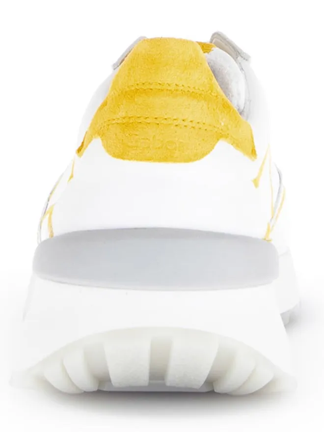 Gabor Sneakers^Leder-Sneakers in Weiß/ Gelb