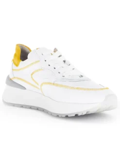 Gabor Sneakers^Leder-Sneakers in Weiß/ Gelb