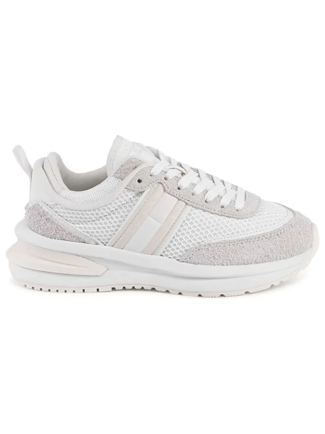 Leder-Sneakers in Weiß/ Grau>Tommy Hilfiger Shoes Sale