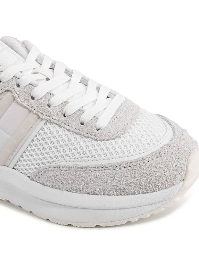Leder-Sneakers in Weiß/ Grau>Tommy Hilfiger Shoes Sale