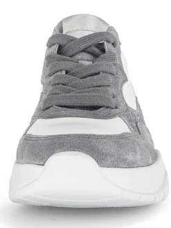 Gabor Sneakers^Leder-Sneakers in Weiß/ Grau/ Silber