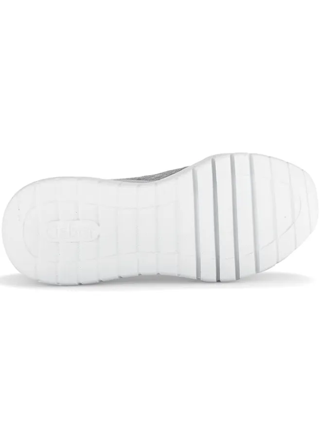 Gabor Sneakers^Leder-Sneakers in Weiß/ Grau/ Silber