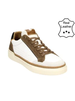 Bullboxer Sneakers^Leder-Sneakers in Weiß/ Hellbraun