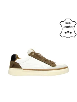 Bullboxer Sneakers^Leder-Sneakers in Weiß/ Hellbraun