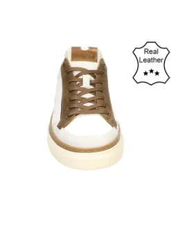 Bullboxer Sneakers^Leder-Sneakers in Weiß/ Hellbraun