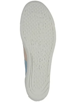 Leder-Sneakers in Weiß/ Hellblau/ Rosa><noscript><img width=