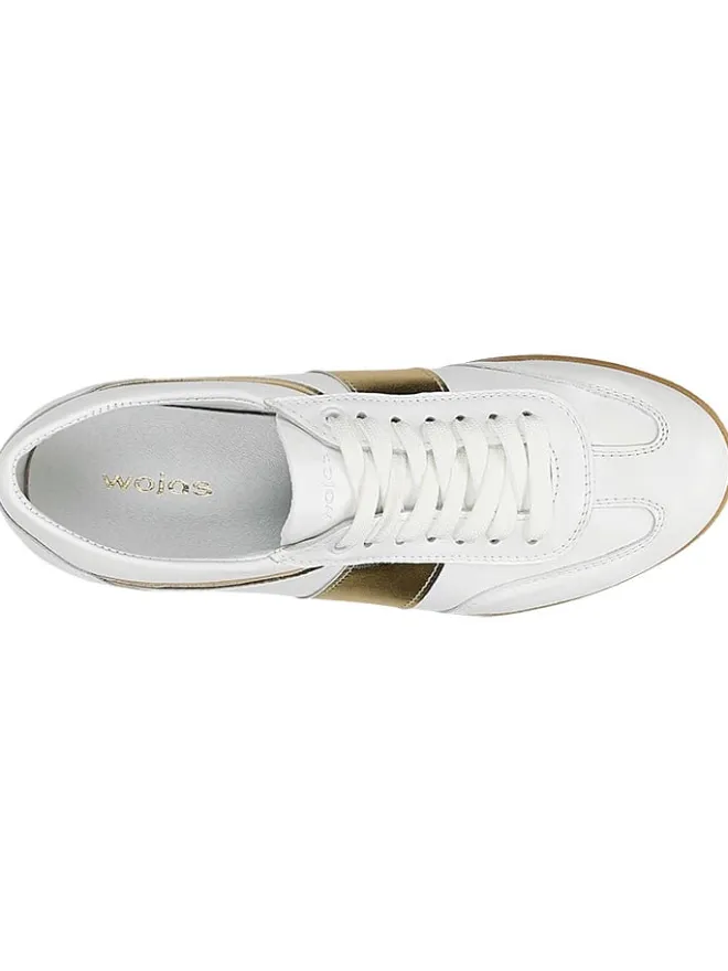 Wojas Sneakers^Leder-Sneakers in Weiß/ Hellbraun