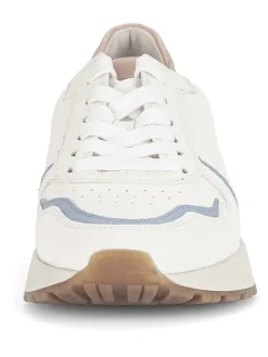 Gabor Sneakers^Leder-Sneakers in Weiß/ Hellblau/ Beige