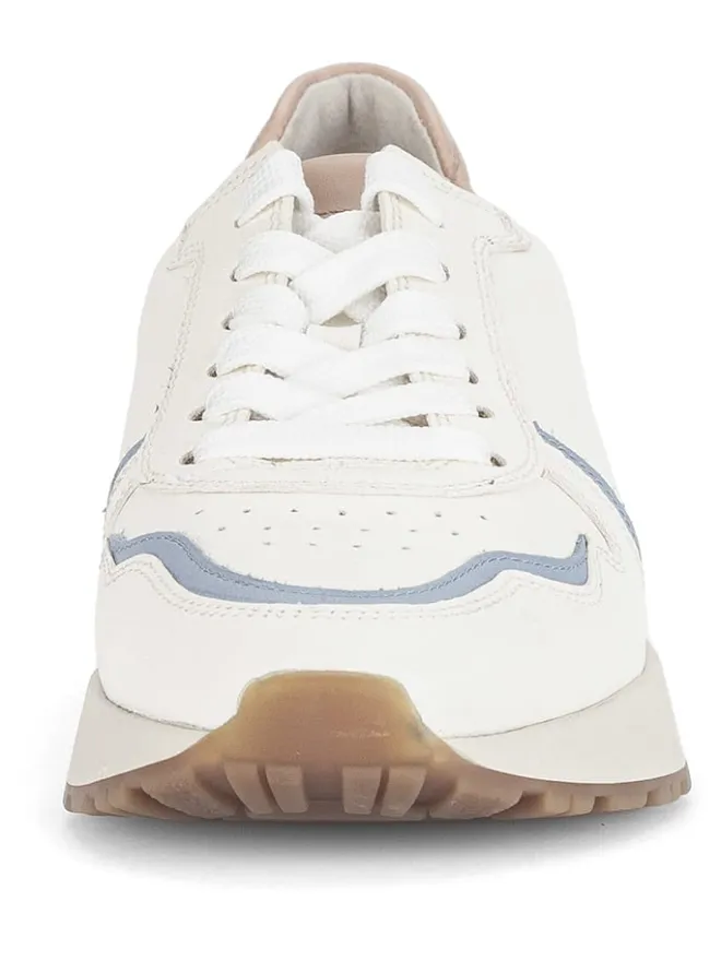 Gabor Sneakers^Leder-Sneakers in Weiß/ Hellblau/ Beige