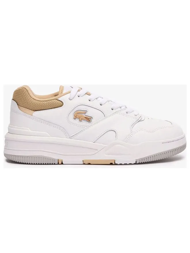 Lacoste Sneakers^Leder-Sneakers in Weiß/ Orange
