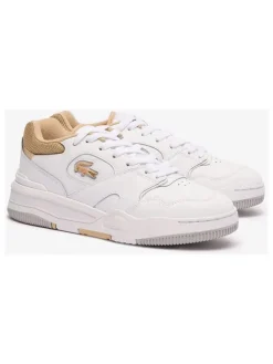 Lacoste Sneakers^Leder-Sneakers in Weiß/ Orange