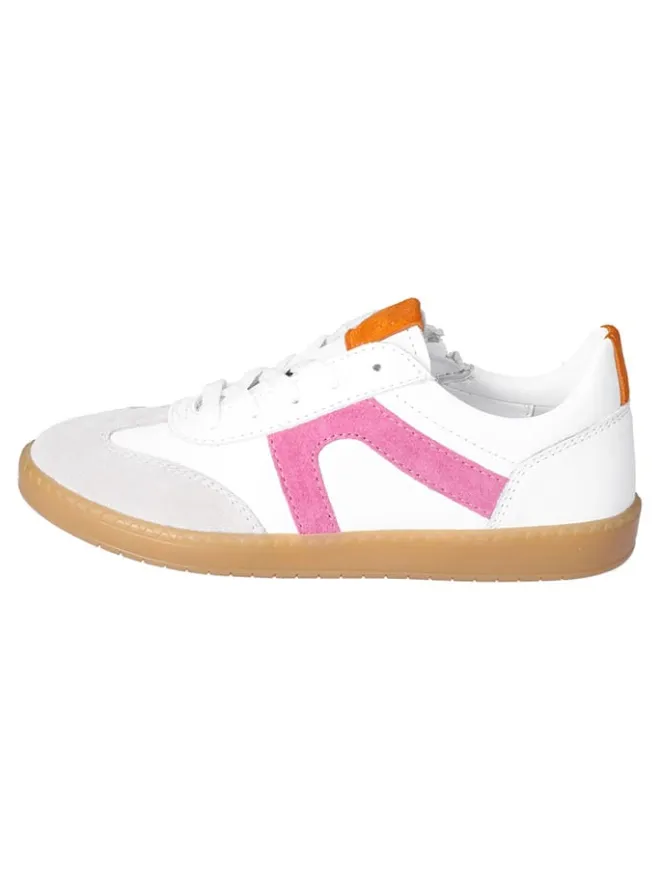 Leder-Sneakers in Weiß/ Pink>Ricosta Outlet