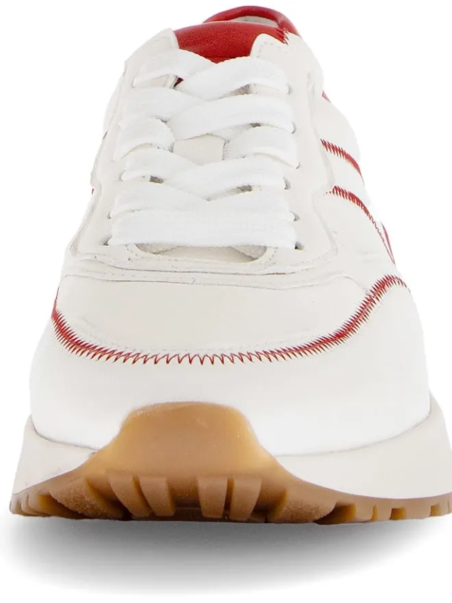 Gabor Sneakers^Leder-Sneakers in Weiß/ Rot