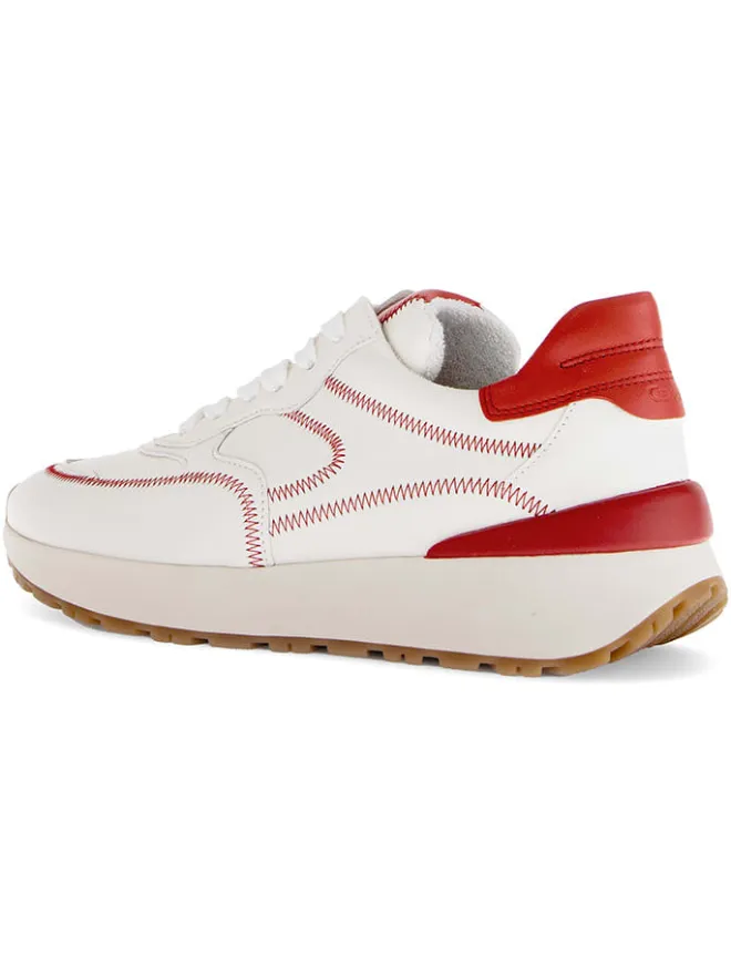 Gabor Sneakers^Leder-Sneakers in Weiß/ Rot