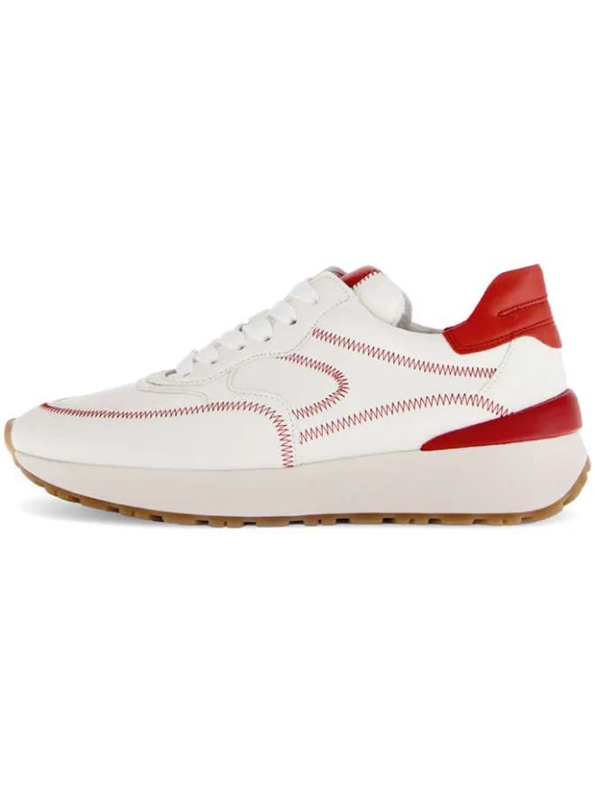 Gabor Sneakers^Leder-Sneakers in Weiß/ Rot