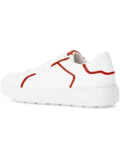 Gabor Sneakers^Leder-Sneakers in Weiß/ Rot