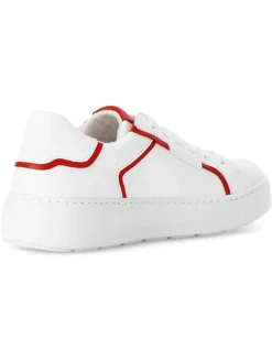 Gabor Sneakers^Leder-Sneakers in Weiß/ Rot