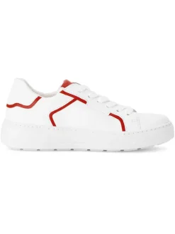 Gabor Sneakers^Leder-Sneakers in Weiß/ Rot