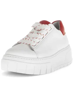 Gabor Sneakers^Leder-Sneakers in Weiß/ Rot
