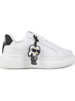 Karl Lagerfeld Kids Sneakers·Sneakers Low^Leder-Sneakers in Weiß/ Schwarz