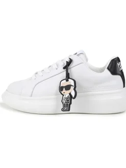 Karl Lagerfeld Kids Sneakers·Sneakers Low^Leder-Sneakers in Weiß/ Schwarz