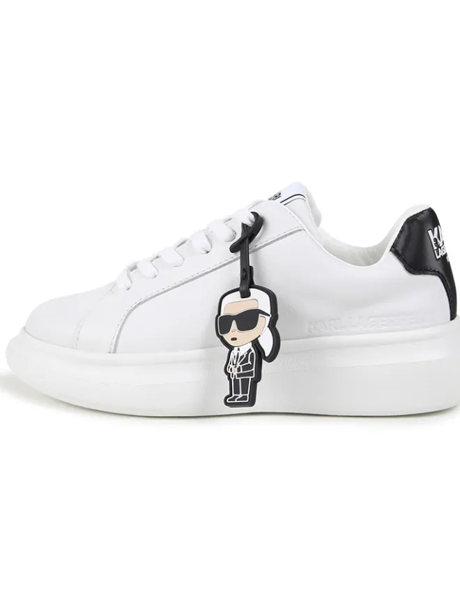 Karl Lagerfeld Kids Sneakers·Sneakers Low^Leder-Sneakers in Weiß/ Schwarz