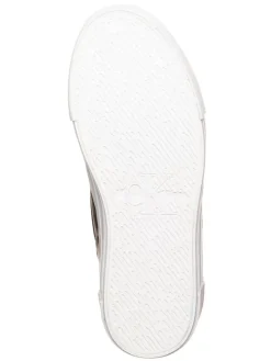 Leder-Sneakers in Weiß/ Schwarz><noscript><img width=