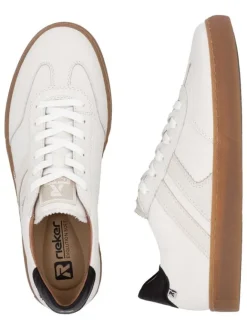 rieker Sneakers^Leder-Sneakers in Weiß/ Schwarz
