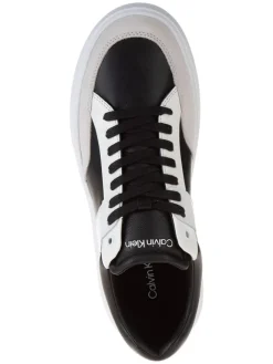 Leder-Sneakers in Weiß/ Schwarz><noscript><img width=