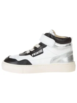 Primigi Sneakers^Leder-Sneakers in Weiß/ Schwarz/ Silber