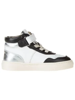 Primigi Sneakers^Leder-Sneakers in Weiß/ Schwarz/ Silber