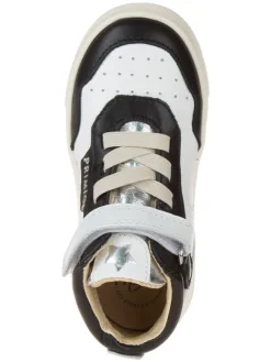 Primigi Sneakers^Leder-Sneakers in Weiß/ Schwarz/ Silber