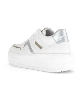 Gabor Sneakers^Leder-Sneakers in Weiß/ Silber
