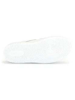 Leder-Sneakers in Weiß/ Silber><noscript><img width=