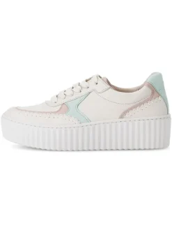 Gabor Sneakers^Leder-Sneakers in Weiß/ Türkis/ Rosa